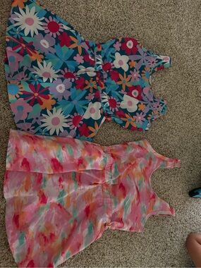 Bass Pro Shops Pink, Teal & Coral Floral Girls' Swim Top